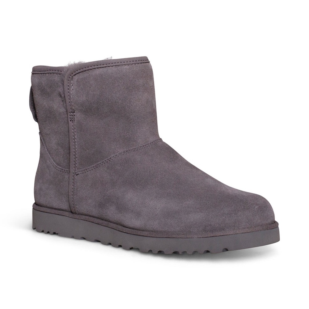 Ugg Cory II Genuine Shearling Lined Suede Boots Booties Charcoal Gray size 7